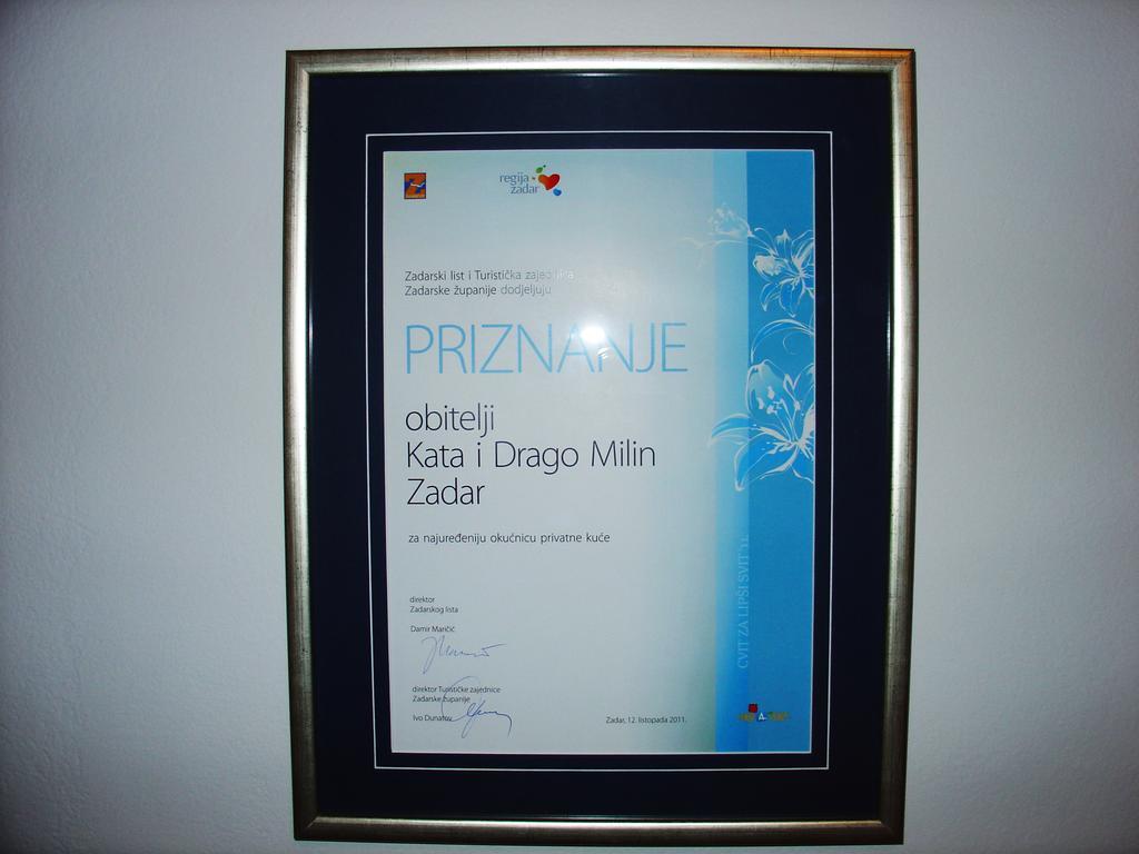 Apartmani Milin Zara Esterno foto
